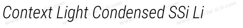 Context Light Condensed SSi Light Condensed Italic字体转换